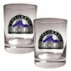 Coupon ⭐ Great-American-Products Cocktail Glasses MLB Colorado Rockies 2pc. Rocks Glass Set ⌛