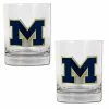 Discount 🎉 Great-American-Products Cocktail Glasses NCAA Michigan Wolverines 2pc. Rocks Glass Set 🎁