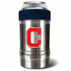 Outlet 🌟 Great-American-Products Koozie & Can Holders MLB Cleveland Guardians Vacuum Insulated Can Holder - Blue 🌟