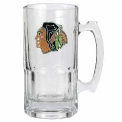 Deals 😀 Great-American-Products Beer Glasses Great American Products NHL Chicago Blackhawks Glass Macho Mug 🔔