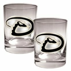 Cheap 🔔 Great-American-Products Cocktail Glasses MLB Arizona Diamondbacks 2pc. Rocks Glass Set 🥰