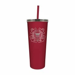 Best reviews of 🔥 Great-American-Products Travel Cups U.S. Coast Guard New Skinny Tumbler With Straw 🎁