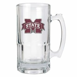 Brand new 👏 Great-American-Products Mugs NCAA Mississippi State Bulldogs Macho Glass Mug ⌛