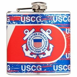 New 💯 Great-American-Products Flasks U.S. Coast Guard Stainless Steel Hip Flask ✔️