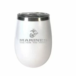 Best Sale 🌟 Great-American-Products Wine Glasses U.S. Marines Opal Wine Tumbler 😀
