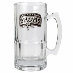 Best Sale ❤️ Great-American-Products Mugs Great American Products NBA San Antonio Spurs Glass Macho Mug 🤩