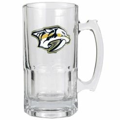 Brand new 🛒 Great-American-Products Mugs Great American Products NHL Nashville Predators Glass Macho Mug 🎉