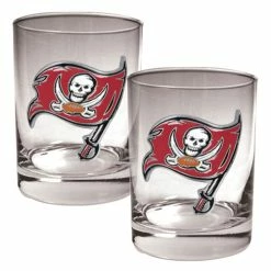 Buy 🌟 Great-American-Products Cocktail Glasses NFL Tampa Bay Buccaneers 14oz. Rocks Glass Set 🎉