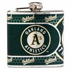 Cheap 😉 Great-American-Products Flasks MLB Oakland A’s 6oz Stainless Steel Flask 🤩