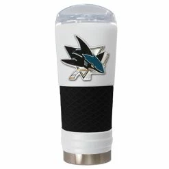 New 🎉 Great-American-Products Travel Cups NHL San Jose Sharks DRAFT Powder 🧥 Coated Stainless Steel Tumbler ⌛