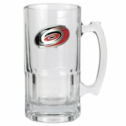 Promo 🔔 Great-American-Products Mugs NHL Carolina Hurricanes Glass Macho Mug ❤️