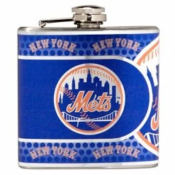 Outlet ✔️ Great-American-Products Flasks MLB New York Mets 6oz. Stainless Steel Flask 👏