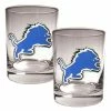 Discount 🧨 Great-American-Products Cocktail Glasses NFL Detroit Lions 2pc. 14oz. Rocks Glass Set ⌛