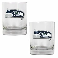Coupon 🛒 Great-American-Products Cocktail Glasses NFL Seattle Seahawks 2pc. 14oz. Rocks Glass Set 🥰