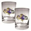 Buy 🎁 Great-American-Products Cocktail Glasses NFL Baltimore Ravens 2pc. 14oz. Rocks Glass Set 💯