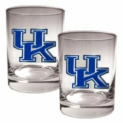 Best Sale 👍 Great-American-Products Cocktail Glasses NCAA Kentucky Wildcats 2pc. Rocks Glass Set 😍