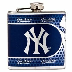 Wholesale ❤️ Great-American-Products Flasks MLB New York Yankees 6oz Stainless Steel Flask ✔️