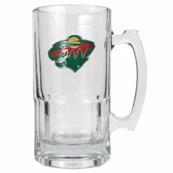 Wholesale 😀 Great-American-Products Mugs Great American Products NHL Minnesota Wild Glass Macho Mug 🎉