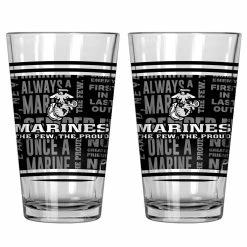 Wholesale ⭐ Great-American-Products All Purpose Glasses U.S. Marines Pint Glass Set 🎉