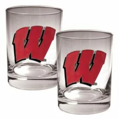 Top 10 😉 Great-American-Products Cocktail Glasses NCAA Wisconsin Badgers 2pc. Rocks Glass Set 🔔