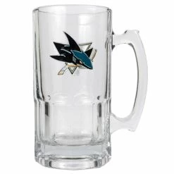 Best Pirce 🛒 Great-American-Products Mugs Great American Products NHL San Jose Sharks Glass Macho Mug 😉