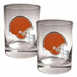 Top 10 🎁 Great-American-Products Cocktail Glasses NFL Cleveland Browns 2pc. 14oz. Rocks Glass Set 🛒