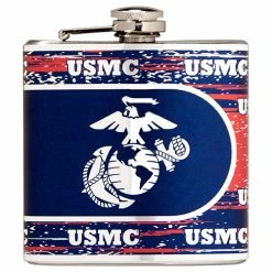 Buy 🔔 Great-American-Products Flasks U.S. Marines Stainless Steel Hip Flask 💯