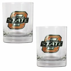 Budget 🛒 Great-American-Products Cocktail Glasses NCAA Oklahoma State Cowboys 2pc. Rocks Glass Set 👏
