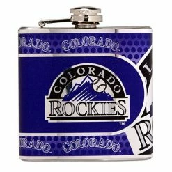 Promo ⌛ Great-American-Products Flasks MLB Colorado Rockies 6oz Stainless Steel Flask 🤩