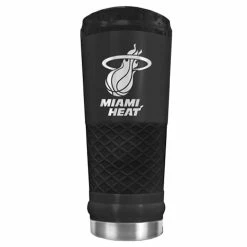 Budget ❤️ Great-American-Products Travel Cups NBA Miami Heat Powder 🧥 Coated Stainless Steel Tumbler 🧨