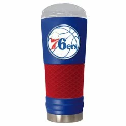 Best Sale 🛒 Great-American-Products Travel Cups NBA Philadelphia 76ers DRAFT Powdered 🧥 Coated Steel Tumbler 🔥