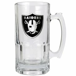 New ✔️ Great-American-Products Beer Glasses NFL Oakland Raiders 32oz. Macho Mug 🎉