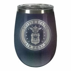Deals ✔️ Great-American-Products Wine Glasses U.S. Air ForceOnyx Wine Tumbler 🔥
