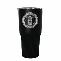 Outlet ⌛ Great-American-Products Travel Cups U.S. Air Force Twist Travel Tumbler - Black ✔️