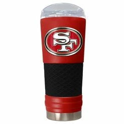 Best Sale 💯 Great-American-Products Travel Cups NFL San Francisco 49ers DRAFT Powder 🧥 Coated Steel Tumbler 🌟