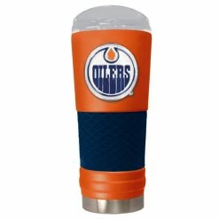 Promo 🛒 Great-American-Products Travel Cups NHL Edmonton Oilers DRAFT Powder 🧥 Coated Stainless Steel Tumbler 🧨