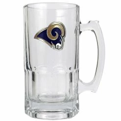 New ✨ Great-American-Products Beer Glasses NFL Los Angeles Rams 32oz. Macho Mug 💯