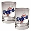 New 🌟 Great-American-Products Cocktail Glasses MLB Los Angeles Dodgers 2pc. Rocks Glass Set ⌛