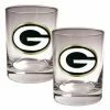 Promo 🌟 Great-American-Products Cocktail Glasses NFL Green Bay Packers 2pc. 14oz. Rocks Glass Set 🔔