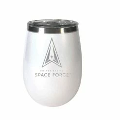 Discount 🥰 Great-American-Products Wine Glasses US Space Force Opal Wine Tumbler ❤️