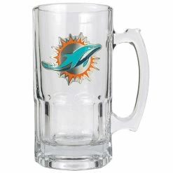 Hot Sale 🔔 Great-American-Products Beer Glasses NFL Miami Dolphins 32oz. Macho Mug 👍