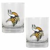 Cheapest ❤️ Great-American-Products Cocktail Glasses NFL Minnesota Vikings 2pc. 14oz. Rocks Glass Set 🥰