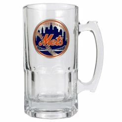 Outlet 😀 Great-American-Products Beer Glasses MLB New York Mets Macho Mug ❤️