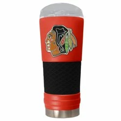 Brand new 🔥 Great-American-Products Travel Cups NHL Chicago Blackhawks DRAFT Powder 🧥 Coated Steel Tumbler ⌛