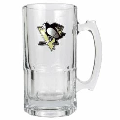 Deals 🥰 Great-American-Products Mugs Great American Products NHL Pittsburgh Penguins Glass Macho Mug ⌛