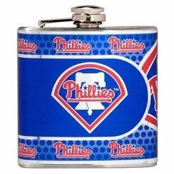 Wholesale 🥰 Great-American-Products Flasks MLB Philadelphia Phillies Stainless Steel Flask 🌟