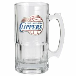 Wholesale ✔️ Great-American-Products Mugs Great American Products NBA Los Angeles Clippers Glass Macho Mug 💯