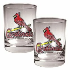 Best Sale ✔️ Great-American-Products Cocktail Glasses MLB St. Louis Cardinals 2pc. Rocks Glass Set ⌛