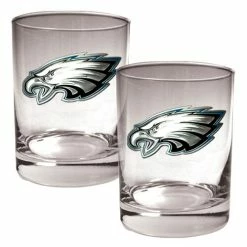Best deal 🤩 Great-American-Products Cocktail Glasses NFL Philadelphia Eagles 2pc. 14oz. Rocks Glass Set 🧨