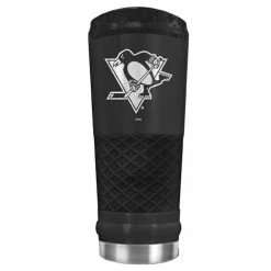 Outlet ❤️ Great-American-Products Travel Cups NHL Pittsburgh Penguins Powder 🧥 Coated Insulated Steel Tumbler 🎁